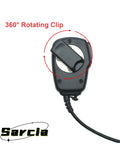 Back view of Speaker Microphone With PTT For Yaesu VX Series And HX Handheld Radios, showing 360-degree rotating clip