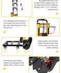 Heavy Duty Electric Stair Climbing Hand Truck Dolly Cart With 6 Wheels Powers Up To 220 Lbs adjustable height support handle and rubber wheels