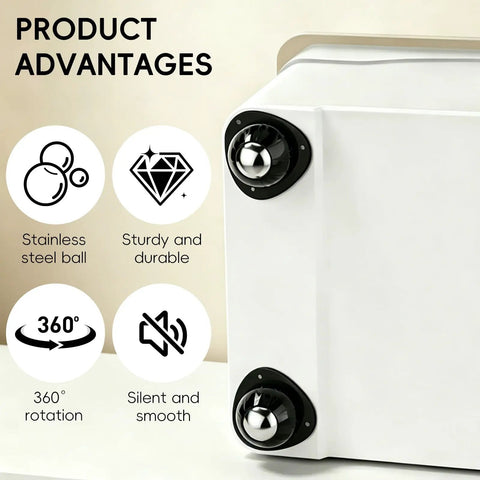 Product advantages of No Drill Heavy Duty Self Adhesive Caster Wheels with stainless steel balls for smooth cruising.