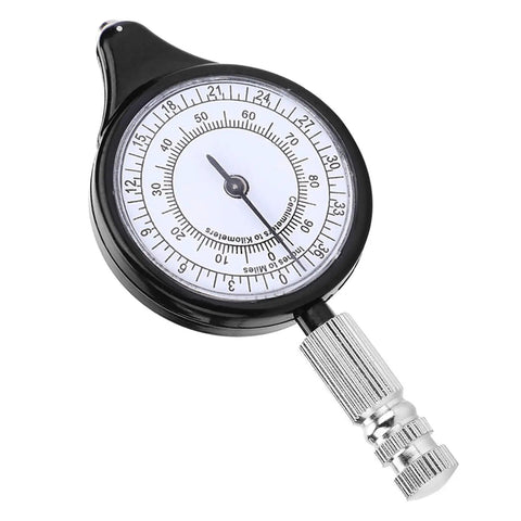 Handheld Map Distance Measuring Tool And Road Odometer Solid Aluminum Alloy Wheel For Camping Hiking Weather Resistant Compact Navigation Gadget With Slick Rolling Ease And Clutch Ultralight Grip For Weekend Warriors