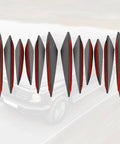 12 Piece Universal Car Spoiler Canards Kit with carbon fiber black soft PP fins for bumper decoration and protection.