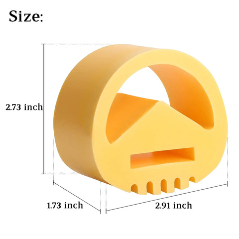 Yellow motor mount vibration dampener engine snubber, 2.73" x 2.91" x 1.73", for Club Car golf carts, smooths rough idles.
