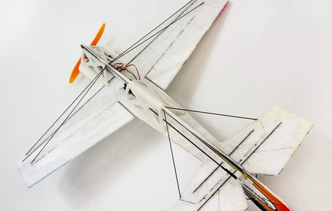 Top view of SAKURA Micro Indoor RC EPP 3D F3P Airplane Kit With 420mm Wingspan Unassembled Electric RC Airplane foam materials