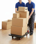 2 In 1 Guardrails Platform Dolly With Steel Wire Fence, heavy-duty cart moving stacked boxes indoors
