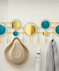 Built Different Wall Mounted Coat Hooks For Entryway, Nordic gold hooks with mirrors, holds hats and umbrellas, stylish decor.