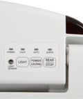 Control panel of Dead Quiet Elongated Bidet Toilet Seat with power and light buttons for easy hygiene control.