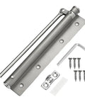 Silent Door Closer With Adjustable Speed Stainless Steel Self Closing Hinge Soft Close Technology Heavy Duty Gray Finish