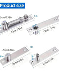 Product sizes of 360 Rotation Heavy Duty Pivot Hinge Set Stainless Steel Hidden Door Hardware For Secret Doors And Bookshelves In Bedroom And Living Room With Invisible Mounting By 2set shown