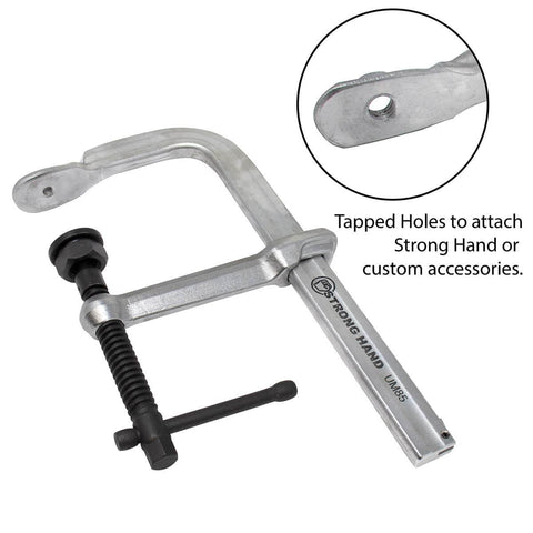 Regular Duty Bar Clamp, 8.5 Inch Capacity, 2400 Lbs Clamping Pressure, 5.5 Inch Throat Depth, heavy duty tool with tapped holes for accessories