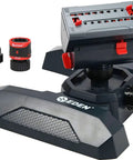 Adjustable 4 Way Mini Turbo Oscillating Sprinkler With Quick Connect Starter Set, heavy duty base visible