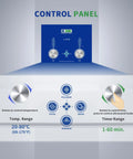 Control panel of Heavy Duty Industrial Ultrasonic Cleaner 4L 120W With Timer And Heater Basket For Jewelry Glasses Chains And Watches 40KHz