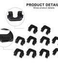 Ford Rear Shelf Clip 10 Pack For Fiesta Mk7 Focus B Max C Max Boot Cover Bracket Retainer 015532109E, black clips layout.