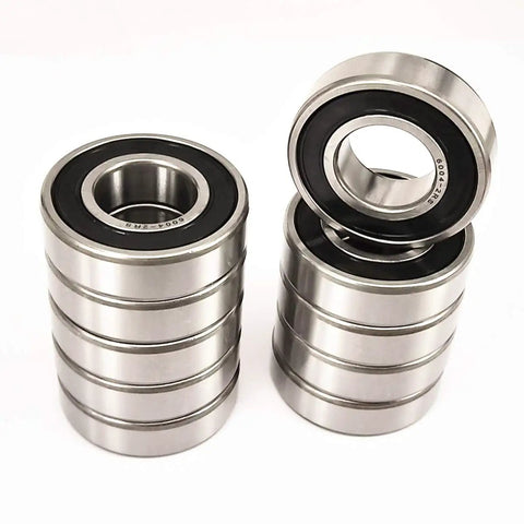 10 Pack 6004-2RS Sealed Ball Bearings 20x42x12 For Snowmobiles, chrome steel with dual rubber seals