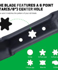 ZT1 50 Blade Set For Cub Cadet 50 Inch Mower Deck Replace 94205052A With 6 Star Shaped Center Hole For Ultima ZT2 Enduro XT1