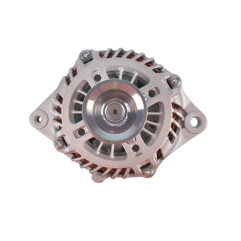 Front view of 130 Amp Alternator Replacement For Nissan Murano Altima Maxima Quest 3.5L V6 2006-2016 Plug-And-Play OE-Fit High Output Replacement With OEM Numbers 11341N 231001AA1A 231001AA1B