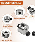 Product details of the 12Pcs Set Screw Collars With 4.05mm Bore, 9mm OD, 5mm Wide, Locking Shaft Stops For Automotive And Industrial Use That Are Tough As Nails, Nickel Plated Steel, Includes Set Screw And Hex Wrench, Heavy Duty, Easy Install, Great Grip.