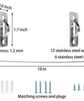 Heavy Duty Stainless Steel Anti Tip Furniture Anchors For Baby Proofing And Child Home Safety Rock Solid Earthquake Straps with wire and mounting screws.