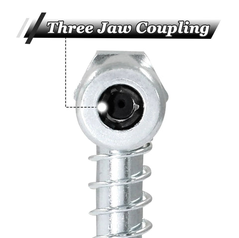 Bonsicoky 90-degree grease gun adapter, silver metal, front view.