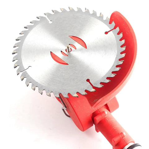 7 Piece Carbide Tipped Grass Trimmer Blades Set For 6 Inch 40 Teeth Replacement Weed Wacker Blades For Electric String Trimmers Metal Cutter Heads For Thick Weeds And Small Branches showing close-up of installed blade