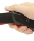 Digital Multimeter Amp Probe For 0 To 600 Amp AC DC Measurements With Two Foot Lead Slide Switch and hand holding it