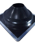 Round Base Pipe Flashing Boot For 6 3/4 Inch To 14 Inch OD Pipes Black EPDM Roof Jack Boot With Square 19 1/2 Inch Base