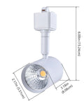 12 Pack LED Track Lighting Heads For Single Circuit H Type Rail Ceiling Spotlight dimensions illustration