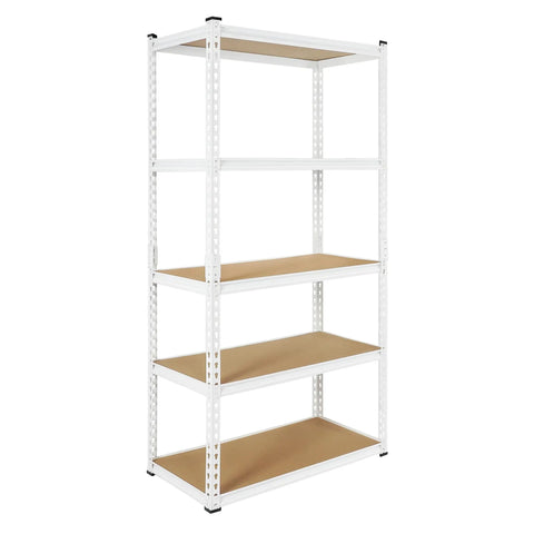 White 5 Tier Metal Storage Shelves 31.5 By 15.75 By 72 Inches Adjustable Utility Rack For Garage Kitchen Heavy Duty Steel Construction Effortless Home Organization That Handles All The Daily Grind