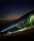 18V LED Work Light For Ryobi ONEPlus Batteries With Beast Bright 1120 Lumens 12W Spotlight Red Night Vision illuminating a hill