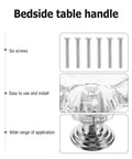 Hella Bright Acrylic Drawer Knobs 6 Pack Single Hole Cabinet Pulls Top Shelf Dresser Handles Top Tier Wardrobe Hardware Solid Kitchen And Closet Upgrades showing screws and handle detail.