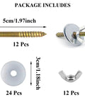 Premium Badass 12 Set Bird Cage Screw Kit With Rock Solid Wing Nuts And Washers For Mounting Perch Stands Feeders And Playgrounds Top Shelf galvanized carbon steel screws and washers.