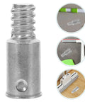 Awesome 2 Piece Aluminum Broom Tip Repair Kit With Threaded Rod Connectors For Fast Fix Of Broken Handles And Universal Stick Adapter Tools, silver aluminum