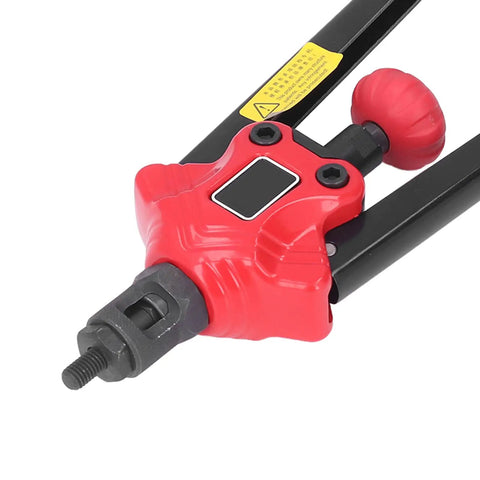 Close view of a Rivet Nut Kit With High Carbon Steel Hand Riveting Pliers M3 To M10 Capacity Sliding Socket Handle showing rivet head.