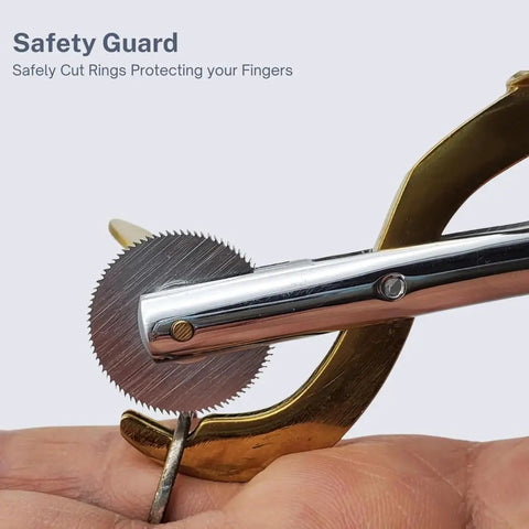 Ring Remover Jewelry Cutter For EMTs And Fire Rescue Pros, featuring a sturdy stainless steel wheel blade and finger protection tool.