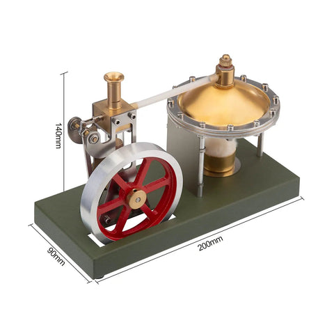Hands On Steam Engine Kit That Actually Works Retro Vertical Model With Spherical Boiler Support Diy Stem Project For Adults Classic Metal Build Educational And Fun, 200mm x 90mm