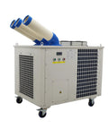 No Sweat Heavy Duty Industrial Portable Air Conditioner 28900 BTU 3.15KW 220V Turbo Fan with dual ducts for spot cooling.