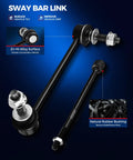 Front Upper Control Arm With Ball Joint Replacement Kit For Chevy Express And GMC Savana Vans, 11 Piece Set, Fits 2003-2008 Models, Beefed Up Suspension Upgrade For Better Handling And Ride Quality sway bar link with Zn-Ni alloy surface and rubber bushings