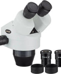 Binocular Stereo Microscope Head With 3.5X To 45X Continuous Zoom, Pro Grade Optics, Crystal Clear Erect Images, 65mm Widefield View For Lab Work, Education, And DIY Micro Projects, with WF10X/20 eyepieces