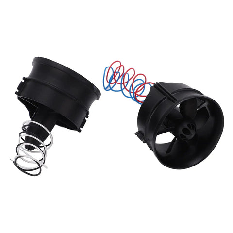 Electric Ducted Fan Kit With High Performance 2 Piece Propellers For EDF Jets shown disassembled with springs