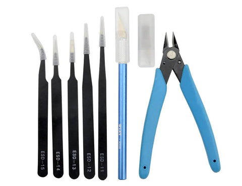 20 Piece Model Tools Kit For Gundam And Car Models Easy To Use Hobby Building Tools Set with tweezers and pliers