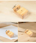 Sturdy Wooden Carving Clamp And Mini Bench Vise For Stone Seal Engraving, shown on a light wood surface for DIY projects.