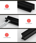 10 Pack Adjustable Black Cabinet Pulls 1 To 4 Inches, durable metal hardware showing solid material, adjustment, and grip.