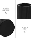 Close-up of black non-slip foot pads for 8 Pack Round Non Slip Piano Stand Foot Pads For Digital Keyboard Floor Protection.