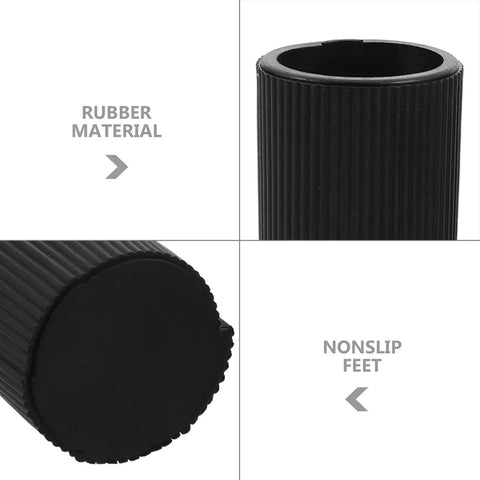 Close-up of black non-slip foot pads for 8 Pack Round Non Slip Piano Stand Foot Pads For Digital Keyboard Floor Protection.