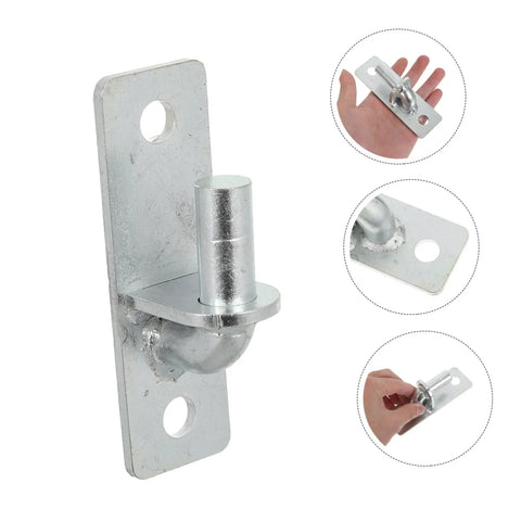 Heavy Duty Wall Mount Gate Hinges 4 Pack For Fence Posts And Barn Doors Weather Resistant Galvanized Iron Hinges With Silent Operation And Quick Install Built To Last For Farm Use, galvanized wall mount hinge close-up