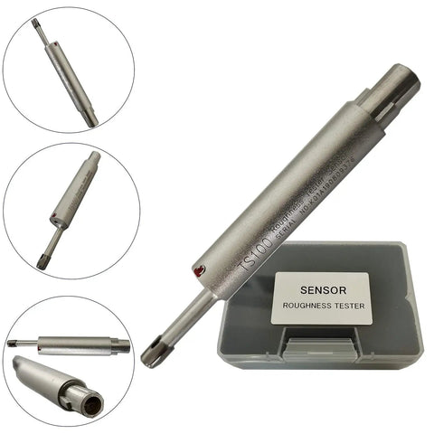 Pro Grade Digital Surface Roughness Transducer For Small Hole Sensors With Inner Hole Diameter Over 5mm And Depth Over 22mm Ideal For Flat Surfaces And Shafts KR220 Profilometer Compatible TS-100 Replacement Sensor For Portable Roughness Tester, metal sensor with case