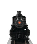 Front view of USRA 0 6 0 Steam Locomotive With Smoke Unit And Vanderbilt Tender HO Scale Model Train Engine Baltimore And Ohio 1181.