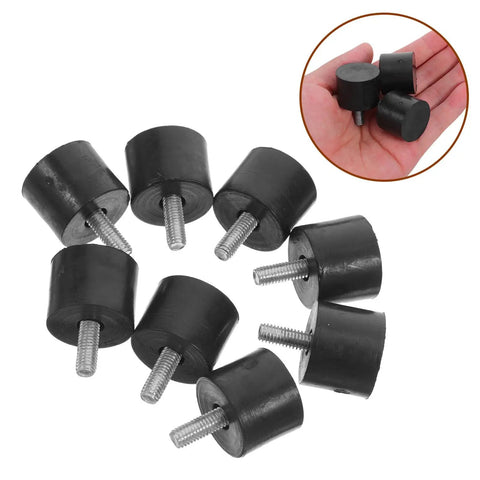 Adjustable M6 Threaded Furniture Levelers With Rubber Pads For Easy Height Adjustment And Easy Installation Anti Slip And Noise Reducing Furniture Leg Leveling Feet For Quiet Floor Friendly Homes, black rubber feet