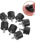 Adjustable Furniture Leveling Feet With Easy Installation And Anti Slip Protection 8 Pack M6 Threaded Rubber And Iron Height Adjustable Table And Chair Levelers For Cabinets And Home Furniture, black threaded feet