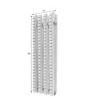 Foldable Gravity Conveyor 79 Inches Wide With Four Row Wheels Light Duty Unpowered Roller Table for Warehouse Unloading, 39 inches tall, 12 inches wide.