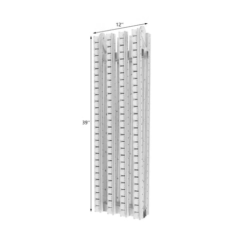 Foldable Gravity Conveyor 79 Inches Wide With Four Row Wheels Light Duty Unpowered Roller Table for Warehouse Unloading, 39 inches tall, 12 inches wide.